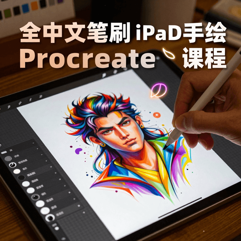 全中文筆刷 iPad手繪 Procreate 課程&All-Chinese brush pack and Procreate digital painting course for iPad.